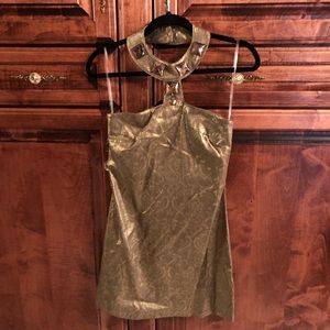 Gold metallic dress